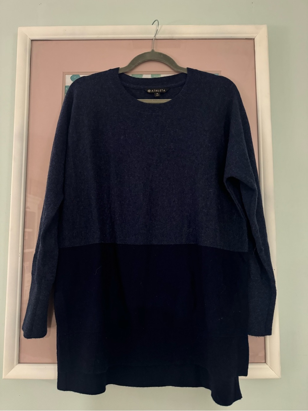 Women’s Two-Tone Navy and Dark Blue Sweater